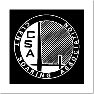 CSA Large/Centred White Logo Posters and Art